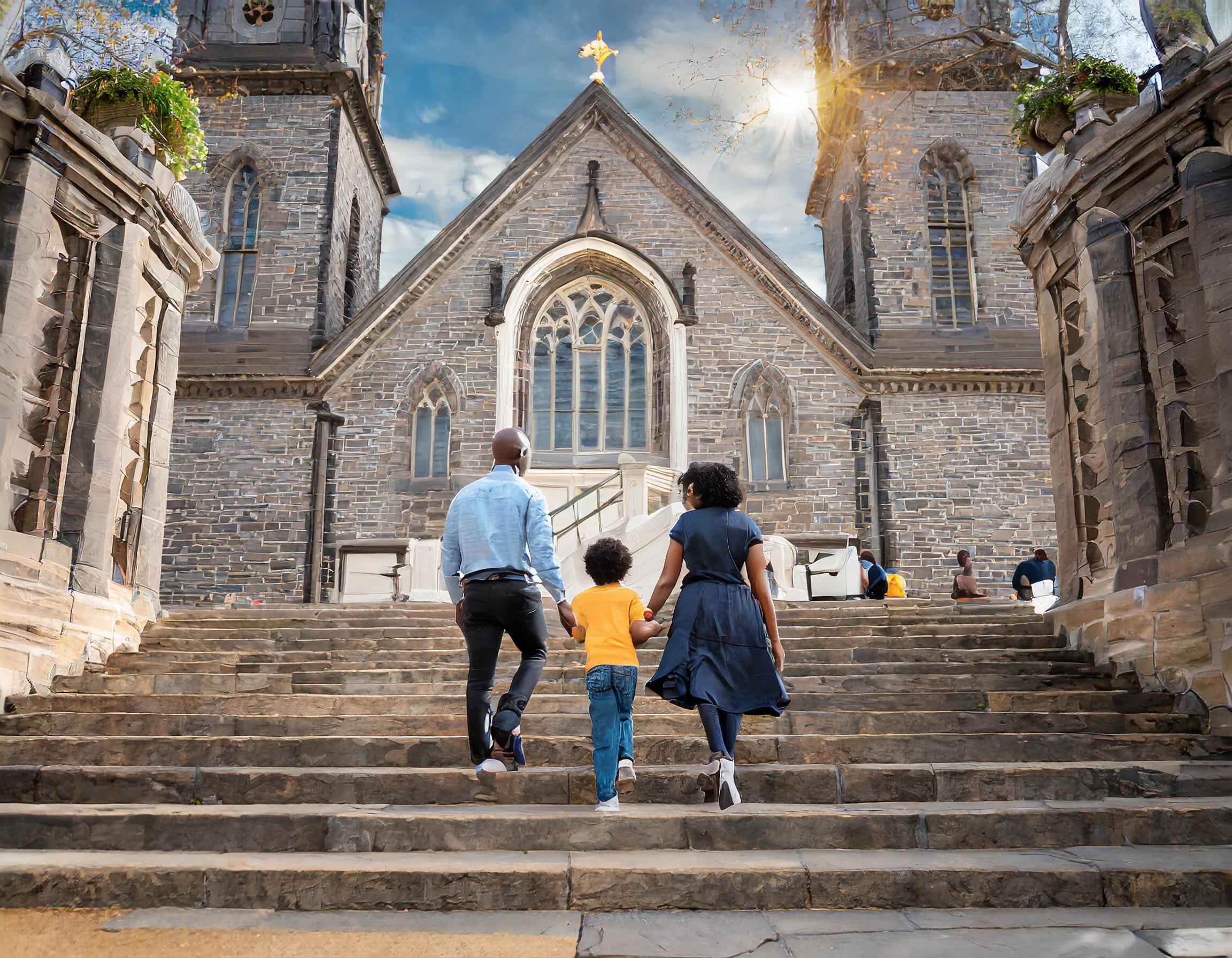 Hotels Near International African American Museum Family Walking In Church